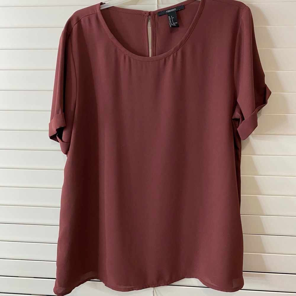 Burgundy top